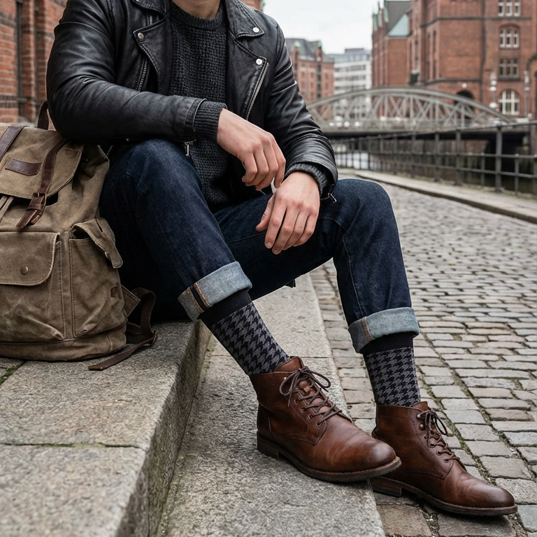 Houndstooth Sock - PS526