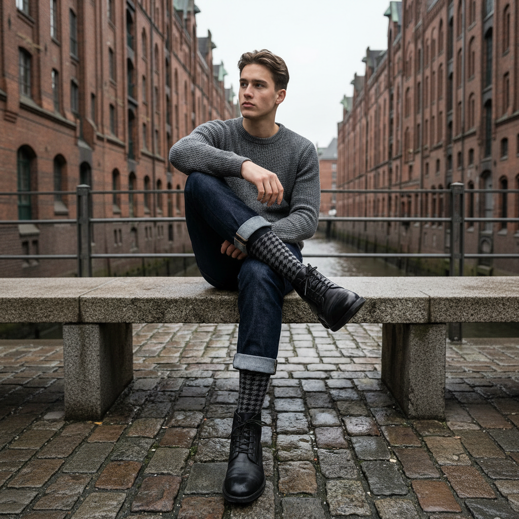 Houndstooth Sock - PS526