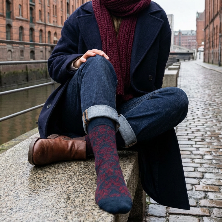 Makhmal Noir Sock - PS530